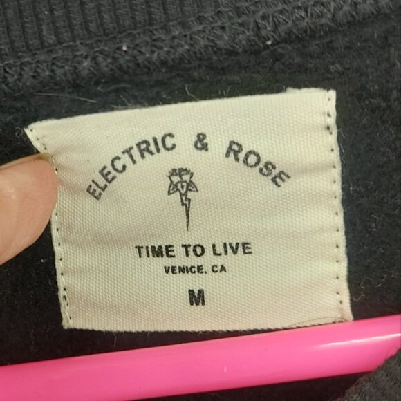 Electric  Rose Betty Tie Dye Sweatshirt in Onyx  Multi Medium - Picture 6 of 8